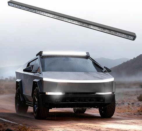 Roof LED Light Bar Compatible with 2024 2025 Tesla Cybertruck, 26×12W LEDs (312W Total), 5700–6500K, Waterproof Aluminum Housing, Plug-and-Play, Rooftop Off-Road Driving Lamp in Saudi Arabia