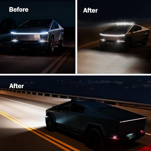 Roof LED Light Bar Compatible with 2024 2025 Tesla Cybertruck, 26×12W LEDs (312W Total), 5700–6500K, Waterproof Aluminum Housing, Plug-and-Play, Rooftop Off-Road Driving Lamp in Saudi Arabia