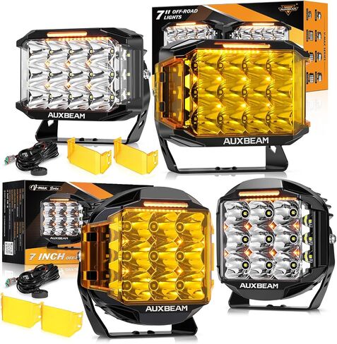 بودات Auxbeam V-MAX Series 7 بوصة دائرية جانبية + بودات جانبية مكعبة 7*5 بوصة in Kuwait