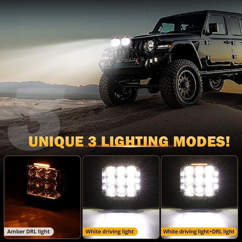 بودات Auxbeam V-MAX Series 7 بوصة دائرية جانبية + بودات جانبية مكعبة 7*5 بوصة in Kuwait