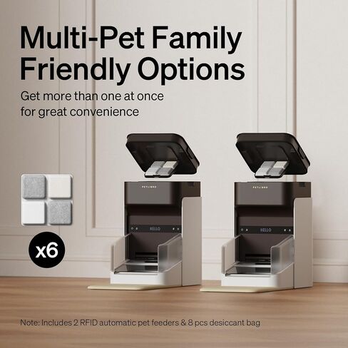 PETLIBRO RFID Automatic Cat Feeder, Collar Sensor for Personalized Meals, Cats Recognition, Diet Tracking and Anti-Stealing for Multi-Pets Homes and Different Diets, Wi-Fi Programmable Food Dispenser in Saudi Arabia