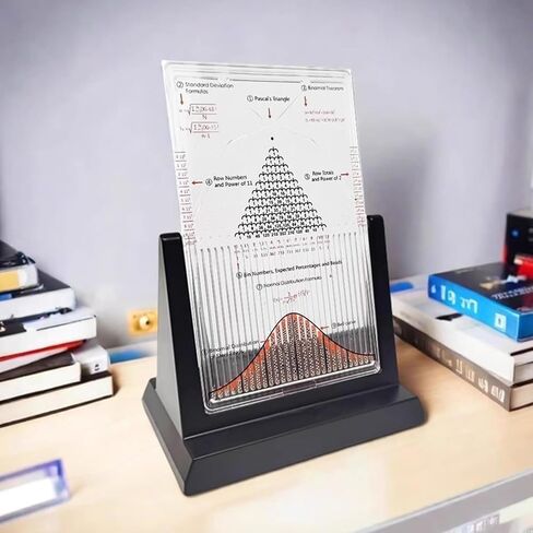 Desk Galton Board, Galton Board Probability Demonstration Model with Bell Curve, Physical Experiment Model, Providing Visual Representation Design. in Saudi Arabia
