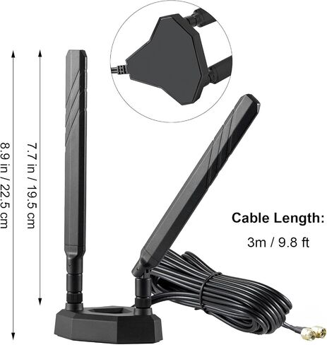 4G LTE 9dBi SMA Male Cellular Universal Wide Band Omni Directional Antenna Compatible with 4G LTE Wireless Router Mobile Hotspot Wireless Home Phone HCO Spartan Trail Camera（2-Pack）, Eifagur in Kuwait