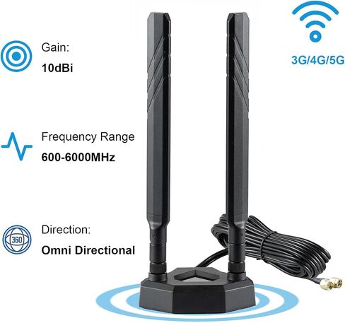 4G LTE 9dBi SMA Male Cellular Universal Wide Band Omni Directional Antenna Compatible with 4G LTE Wireless Router Mobile Hotspot Wireless Home Phone HCO Spartan Trail Camera（2-Pack）, Eifagur in Kuwait