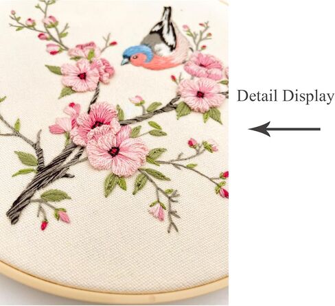 Silentsea Embroidery Kit, Floral and Nature Designs, 3-Pack with Hoops, Needlework Pattern Set (Flower) in Saudi Arabia