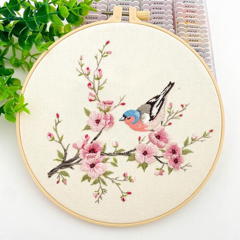 Silentsea Embroidery Kit, Floral and Nature Designs, 3-Pack with Hoops, Needlework Pattern Set (Flower) in Saudi Arabia
