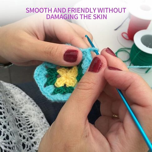 Coloured Crochet Hooks, 37 PCS Crochet Hook Set, High Quality Crochet Needles for Arthritic Hands, with Large-Eye Blunt Needles and Stitch Markers in Saudi Arabia