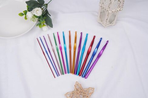 Coloured Crochet Hooks, 37 PCS Crochet Hook Set, High Quality Crochet Needles for Arthritic Hands, with Large-Eye Blunt Needles and Stitch Markers in Saudi Arabia