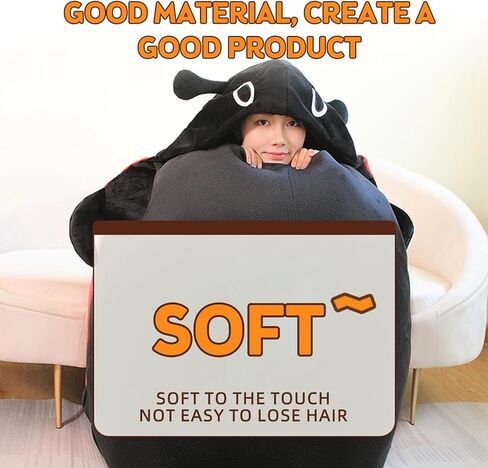 وسادة خنفساء قابلة للارتداء، وسادة ليدي باج قابلة للارتداء، قطيفة كبيرة الحجم على شكل حشرة، قطيفة كبيرة الحجم قابلة للإزالة (100 سم / 39.37 بوصة) in Kuwait