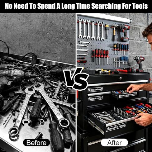 12 Pack Magnetic Tool Box Labels, 3D-Printed Magnetic Toolbox Labels for Quick Drawer Identification, Reusable Tags for Steel Toolboxes, Carts, Drawers & Cabinets (Black) in Kuwait