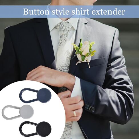 12Pcs Elastic Button Extenders for Trousers/Shirts, Waistband/Cuff Expander in Saudi Arabia