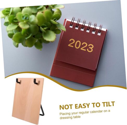 Iron and Beech Wood Desk Calendar Holder Sturdy Flip Calendar Rack for Easy Page Flipping Reliable Tabletop Support Stand for Home Office Organization and Desktop Decor in Saudi Arabia