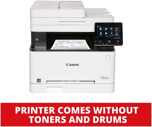 طابعة ليزر ملونة لاسلكية 3 في 1 من Canon imageCLASS MF654Cdw مع وحدة تغذية تلقائية للمستندات سعة 50 ورقة وشاشة تعمل باللمس مقاس 5 بوصات - أبيض وأسود (متجددة) in Kuwait