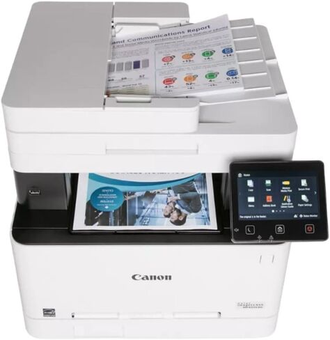 طابعة ليزر ملونة لاسلكية 3 في 1 من Canon imageCLASS MF654Cdw مع وحدة تغذية تلقائية للمستندات سعة 50 ورقة وشاشة تعمل باللمس مقاس 5 بوصات - أبيض وأسود (متجددة) in Kuwait