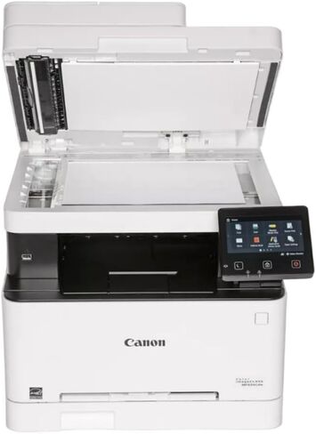 طابعة ليزر ملونة لاسلكية 3 في 1 من Canon imageCLASS MF654Cdw مع وحدة تغذية تلقائية للمستندات سعة 50 ورقة وشاشة تعمل باللمس مقاس 5 بوصات - أبيض وأسود (متجددة) in Kuwait