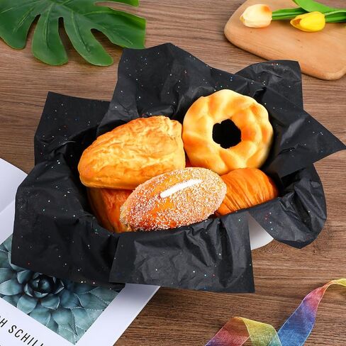 30 Sheets Gift Bag Tissue Paper, 20 X 14 Inch Black Glitter Tissue for Gift Wrap, Black Wrapping Paper for Bags, Filler Flower, DIY Project, Art Crafts, Birthday Wedding Decor in Saudi Arabia