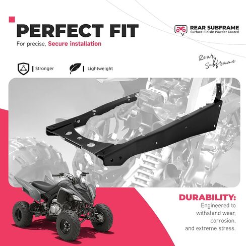 إطار فرعي خلفي متوافق مع Yamaha Raptor 700 2006-2024، 700R 2009-2024 فولاذ مطلي بمسحوق أسود in Kuwait