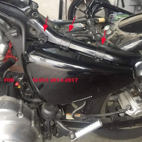 Side Cover Clips Set Left Side Battery Cover Mount Compatible with Harley Sportster XL883 XL1200 48 72 2004-2017 in Saudi Arabia