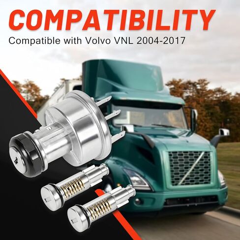 لمجموعة أسطوانات قفل السيارة Dorman 924-5533 مع أسطوانات قفل الباب وأسطوانة الإشعال المتوافقة مع فولفو VNL 2004-2017 in Kuwait