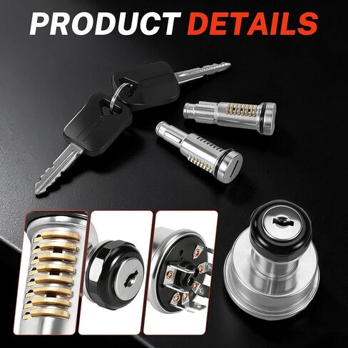 لمجموعة أسطوانات قفل السيارة Dorman 924-5533 مع أسطوانات قفل الباب وأسطوانة الإشعال المتوافقة مع فولفو VNL 2004-2017 in Kuwait