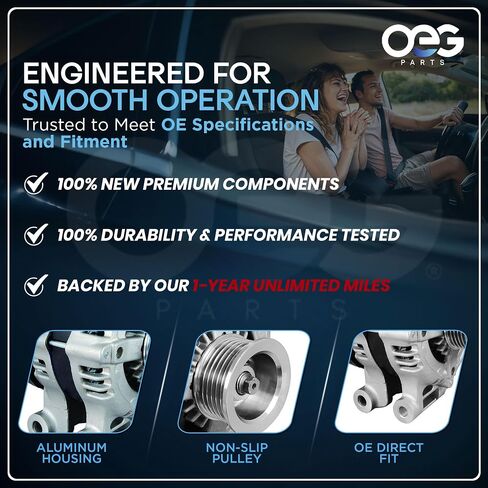 OEG Parts New Alternator Compatible With Land Rover V8 4.0L 4.6L Range Rover 99 00 01 02 1999-2002 0123520022, ERR5834, 0-123-520-022, AL0809 in Saudi Arabia