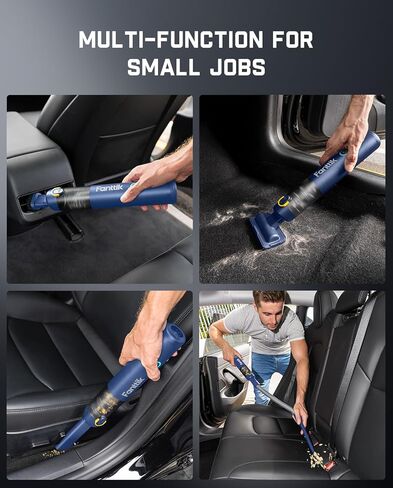 Fanttik Slim V8 Apex Car Vacuum, 19000PA High Power, 4 in 1 Portable Mini Vacuum, 2.5H Type-C Fast Charge, 40 Mins Runtime, RobustClean™ Handheld Vacuum for Car, Home, Keyboard Cleaning, Gray in Kuwait