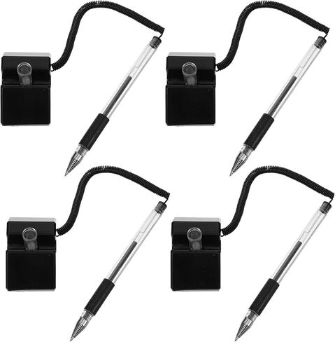 4pcs Desktop Ballpoint Signing Pens with Stable Stand Black Ink Business Signature Writing Pens for Office Bank Retailer Hotel Lobby Use in Saudi Arabia