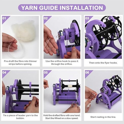 TsoLay 12V Electric Spinning Wheel, Professional Yarn Spinning Wheel Kit, Forward and Reverse, Max Speed 800rpm, Using Carbon Fiber Flywheel Arm and 4X Ball Bearings, for Yarn Weaving in Saudi Arabia