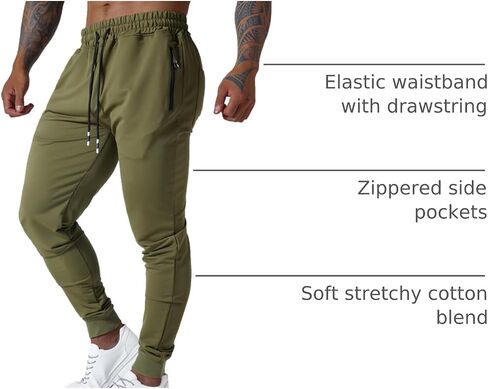 Punwet Mens Jogging Casual Pants Joggers Sweatpants Active Athletic Workout Sweatpants for Men in Saudi Arabia