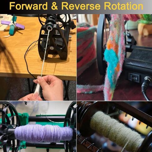 Yarn Spinner Kit, 12V Electric Spinning Wheel with 3 Bobbins, Small Yarn Winder, Infinite Speed Regulation, 4 oz Capacity in Saudi Arabia