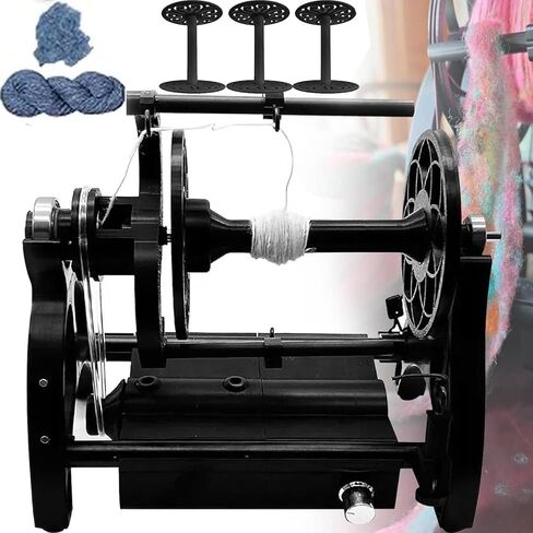 Yarn Spinner Kit, 12V Electric Spinning Wheel with 3 Bobbins, Small Yarn Winder, Infinite Speed Regulation, 4 oz Capacity in Saudi Arabia
