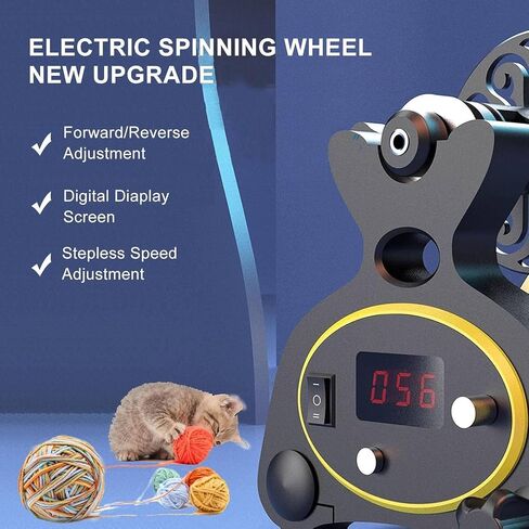 Electric Spinning Wheel for Yarn Making, Yarn Ball Winder, Max Speed 800RPM, Capacity 4 Oz (120 G)/8 Ounces (240 Grams), Forward and Reverse Switching, for Yarn Weaving Blending Roving in Saudi Arabia