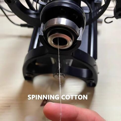 Electric Spinning Wheel for Fiber Spinning DIY Studio - Stepless Speed 12V Mini Spinning Wheel Wool with 3 Small Spools, 800RPM/min - Yarn Winding Machines,Black in Saudi Arabia