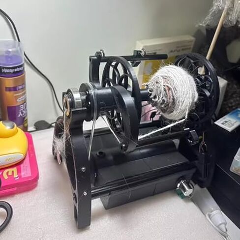 Electric Spinning Wheel for Fiber Spinning DIY Studio - Stepless Speed 12V Mini Spinning Wheel Wool with 3 Small Spools, 800RPM/min - Yarn Winding Machines,Black in Saudi Arabia