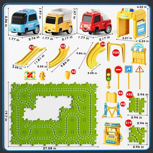 مجموعة مسارات سيارات سباق ألغاز كبيرة مكونة من 4 طبقات للأطفال من سن 3 إلى 5 سنوات، مجموعة ألعاب مسارات ألغاز السيارات، ألعاب مسارات السباق للأولاد الصغار بعمر 3 4 5 6 سنوات، هدايا عيد ميلاد للأطفال 3 4 5 6 7 8 سنوات للأولاد والبنات in Kuwait
