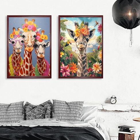 Santiway 4 عبوات من مجموعات الفن الماسي للطيور الطنانة للبالغين والأطفال، طقم فني ماسي 5D للمبتدئين، طلاء يدوي مع لوحة فنية مستديرة كاملة للأحجار الكريمة لهدايا ديكور الحائط المنزلي (11.8 × 15.7 بوصة) in Kuwait