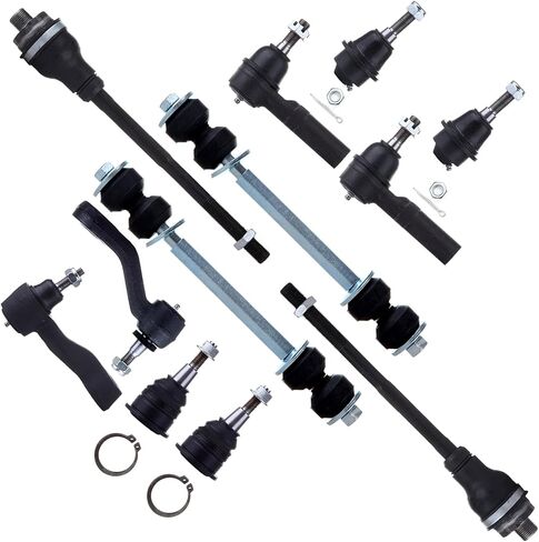 SCITOO 12pcs Suspension Kit 4 Ball Joints 4 Tie Rod Ends 2 Stabilizer Bar Link 1 Pitman Arm 1 Idler Arm fit for Chevy Avalanche 2500 Silverado 1500 2500 3500 2WD 4WD Suburban 2500 for GMC 02-06 K6693 in Saudi Arabia