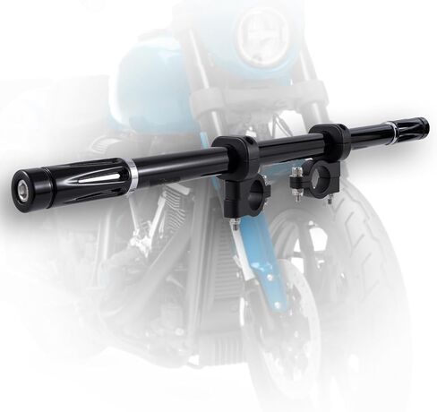 Crash Bar Engine Guard للطرق السريعة شريط الطريق السريع لـ Harley Touring Sports 883 softail dyna Street Bob Fat bob Breakout Low Rider V-Rod Deluxe (أسود لامع) in Kuwait