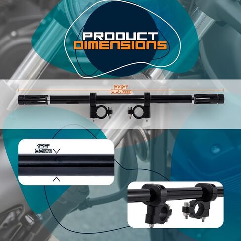 Crash Bar Engine Guard للطرق السريعة شريط الطريق السريع لـ Harley Touring Sports 883 softail dyna Street Bob Fat bob Breakout Low Rider V-Rod Deluxe (أسود لامع) in Kuwait