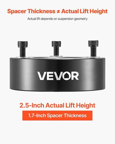 VEVOR 3 Inch Front and 2 Inch Rear Leveling Lift Kit for 2007-2023 Silverado 1500 2WD/4WD, 2007-2023 Sierra 1500 2WD/4WD, Chassis Level Kit with 2 Front Strut Spacers, 2 Rear Lift Blocks, 2 U-Bolts in Saudi Arabia