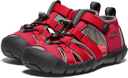 KEEN Seacamp 2 CNX Closed Toe Sandals, Granite Green/Cayenne, 1 US Unisex Big Kid in Saudi Arabia