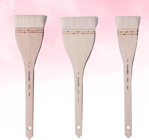 3PCS Wool Paint Brushes with Copper Wire Base for Wall and Oil Painting Lightweight Hand Drawing Brushes for Smooth Pigment Application and Versatile Art Craft Tool in Saudi Arabia