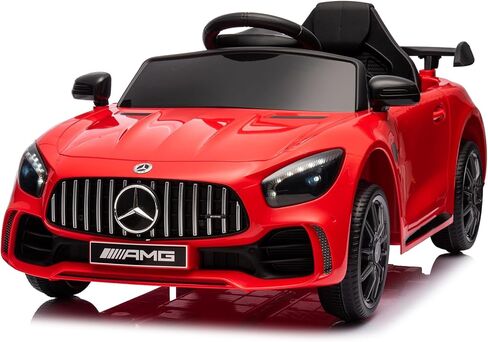 Winado 12V Ride on Car, Licensed Mercedes Benz AMG GTR Battery Powered Electric Vehicle, w/Parent Remote, Wider Seat, LED Lights, Openable Doors, MP3 Player, Smooth Start, 3 Speeds - Black in Saudi Arabia