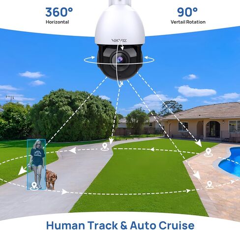 كاميرا IP خارجية بدقة 8 ميجابكسل PTZ PoE مع ممسحة، تتبع تلقائي، تكبير بصري 30× مع رؤية ليلية بالأشعة تحت الحمراء بطول 262 قدم، اكتشاف الإنسان/المركبة، محادثة ثنائية الاتجاه، متوافقة مع Hikvision(4818X-IRC) in Kuwait