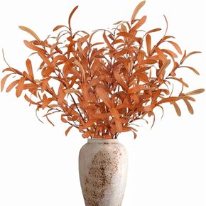 3 قطع من نباتات صناعية من افويك، سيقان خضراء صناعية بطول 43.3 انش، فروع اوراق اللبخ الاصطناعية، سيقان نباتات بلاستيكية صناعية للمزهرية والاماكن الخارجية والداخلية والحديقة الصيفية وديكور المنزل in Kuwait