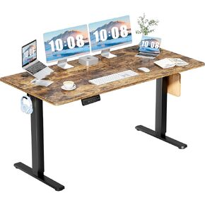 NEWBULIG 40 Inch Electric Height Adjustable Standing Computer Desk Sit Stand Up Table Lift Workstation for Home Office Writing Gaming in Kuwait