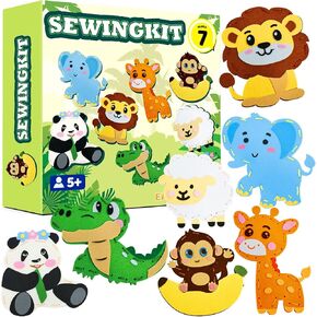 مجموعة خياطة شيشان قوية للأطفال، مجموعات خياطة مشاريع DIY سميكة سهلة الاستخدام على شكل وحيد القرن، فنون وحرف يدوية للفتيات المبتدئات للأعمار من 5 سنوات فما فوق، تعليمات وشعر، هدايا عيد ميلاد، تنوير in Kuwait