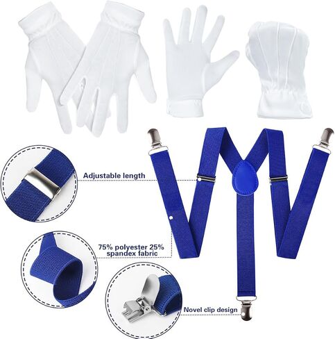 Men Caps Set with Faux Mustaches Gloves Party Cosplay Accessories Halloween Costume in Saudi Arabia