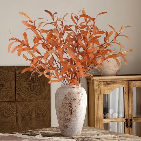 3 قطع من نباتات صناعية من افويك، سيقان خضراء صناعية بطول 43.3 انش، فروع اوراق اللبخ الاصطناعية، سيقان نباتات بلاستيكية صناعية للمزهرية والاماكن الخارجية والداخلية والحديقة الصيفية وديكور المنزل in Kuwait