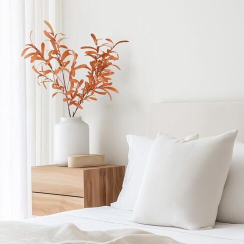 3 قطع من نباتات صناعية من افويك، سيقان خضراء صناعية بطول 43.3 انش، فروع اوراق اللبخ الاصطناعية، سيقان نباتات بلاستيكية صناعية للمزهرية والاماكن الخارجية والداخلية والحديقة الصيفية وديكور المنزل in Kuwait